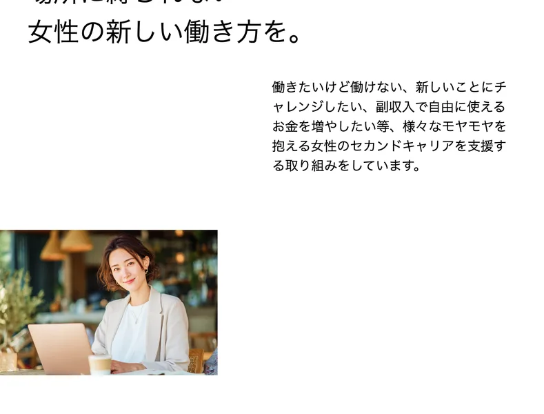 サロンでコミュニティに入会いただくことでお仕事に必要な情報を提供していますと書かれた株式会社ルナルのサイトの事業紹介